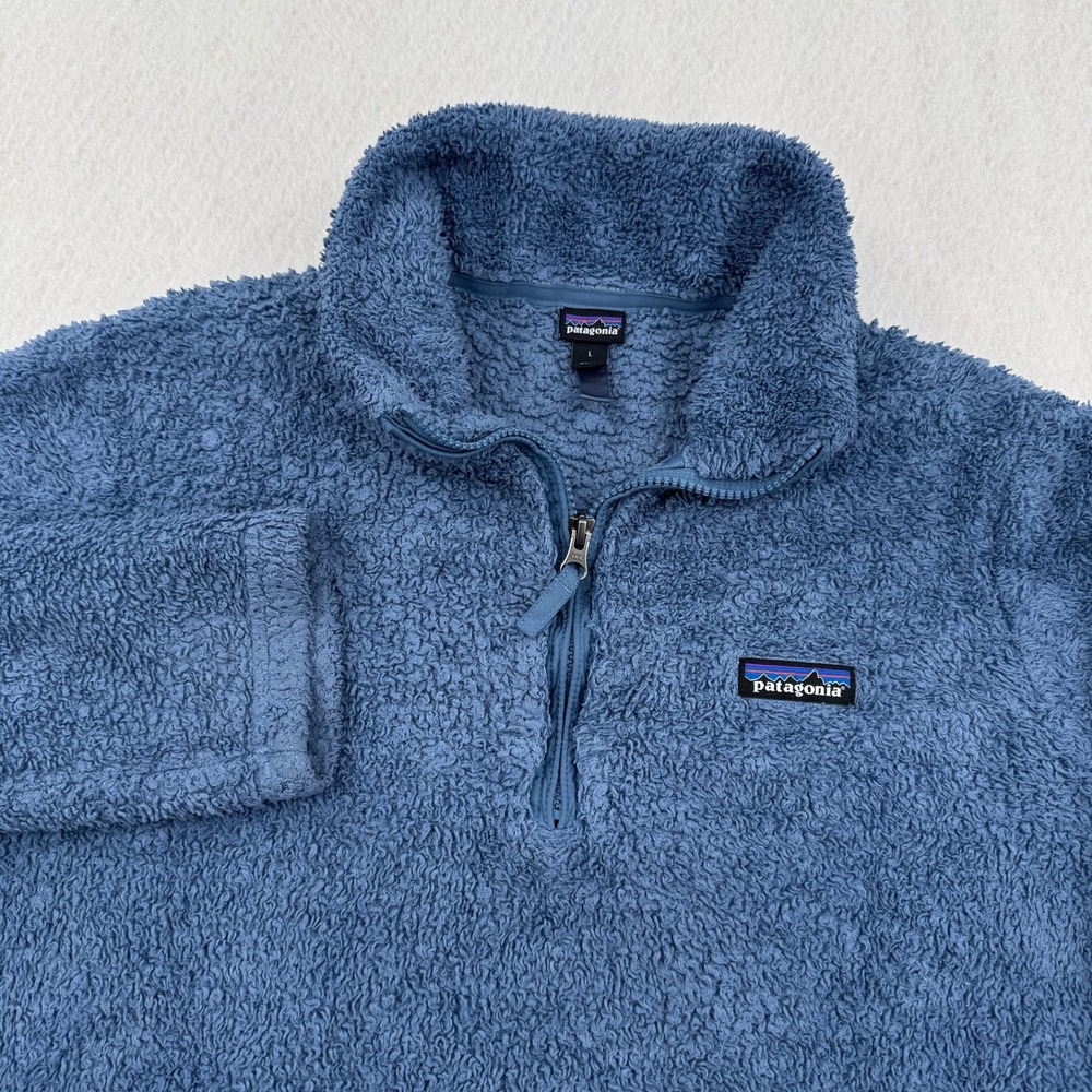 Patagonia Los Gatos 1/4 Zip Fleece Pullover Jacket Woolly Blue Womens Large
